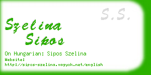 szelina sipos business card